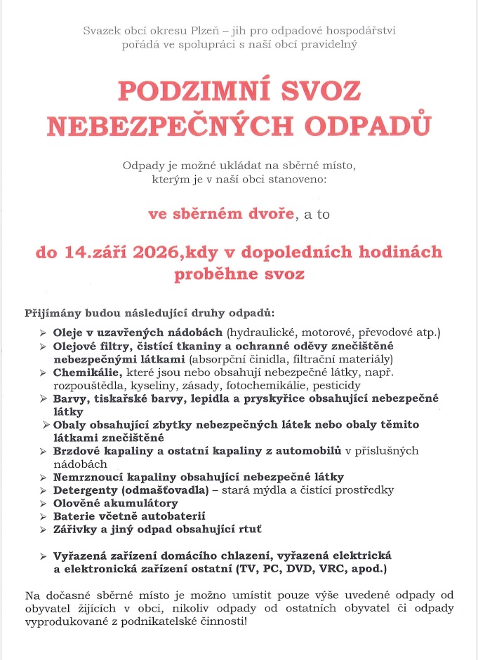 podzimní svoz