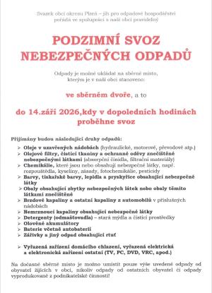 podzimní svoz